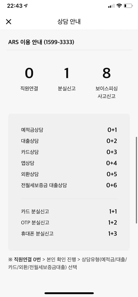 카카오뱅크 고객센터 ARS