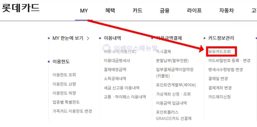 롯데카드 카드번호 확인하는 2가지 방법, CVC 번호 조회 가능 여부