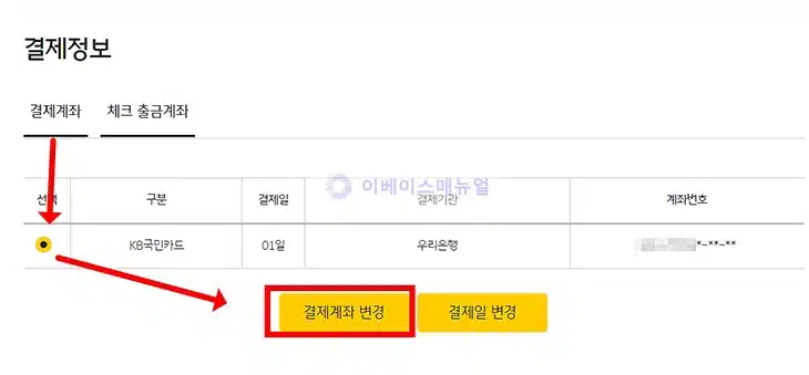 국민카드 결제계좌 변경하는 3가지 방법, 타은행도 가능!