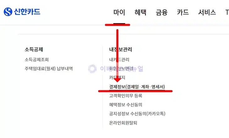 신한카드 결제계좌 변경 방법 3가지 (신용카드 체크카드 포함)