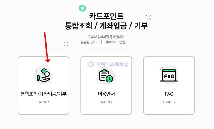 여신금융협회 카드포인트 현금 전환 방법, 3단계로 조회 후 계좌입금하기