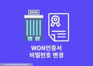 우리WON인증서 비밀번호 찾기 및 변경 방법, 3분 만에 끝내기