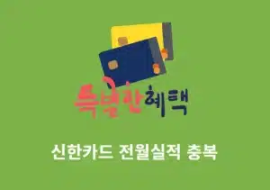신한카드 전월실적 충족여부 확인 방법, 채우기 꿀팁