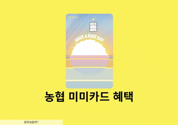 NH농협 미미카드 혜택 총정리 쌀 구독 + 아침밥 할인까지