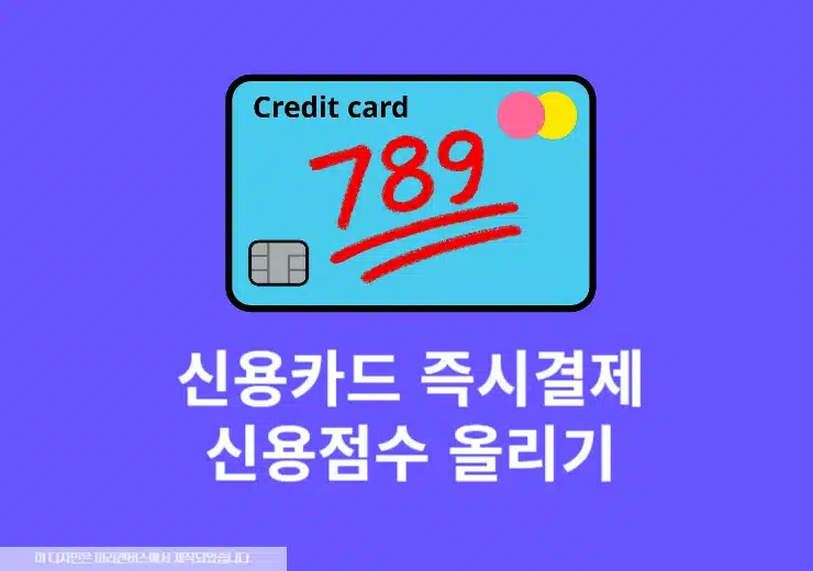 신용카드 즉시결제 신용점수 올리기에 정말 도움 될까
