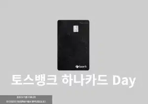토스뱅크 하나카드 Day 혜택, 생활 영역 10% 최대 5만원 할인