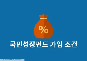 금융소득종합과세자는 국민성장펀드 가입할 수 있을까 조건 정리