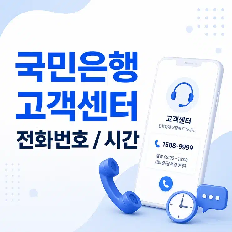 국민은행 고객센터 전화번호, 상담원 연결 방법과 영업시간