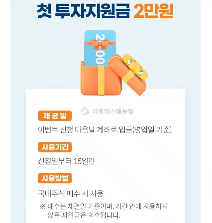 미래에셋증권 계좌개설 이벤트, 2만원 투자지원금과 수수료 혜택 정리
