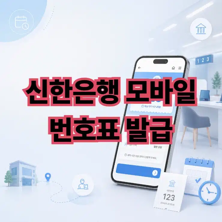 신한은행 모바일 번호표 발급 방법, 슈퍼SOL 앱에서 미리 뽑기