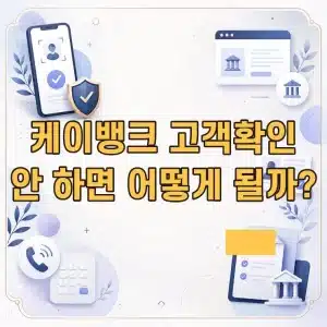 케이뱅크 고객확인 방법, 안 하면 어떻게 될까