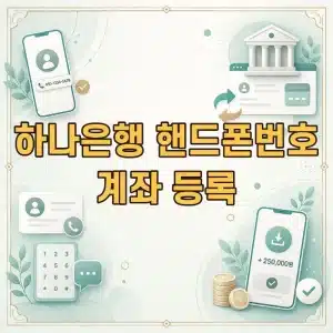 하나은행 핸드폰번호 계좌 등록 방법, 휴대폰번호로 입금받기