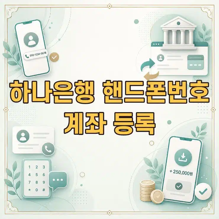 하나은행 핸드폰번호 계좌 등록 방법, 휴대폰번호로 입금받기