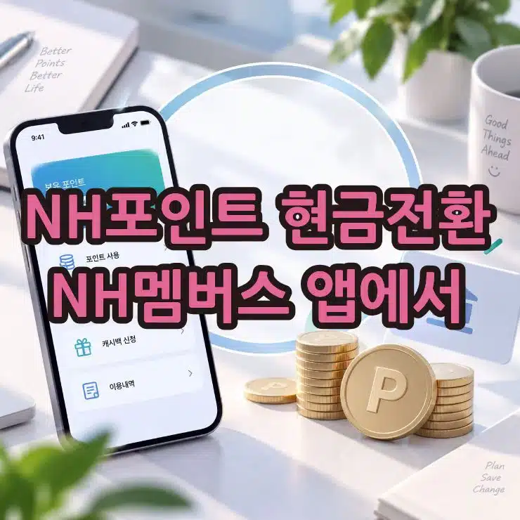 NH포인트 현금전환, NH멤버스 앱에서 캐시백 신청하는 방법