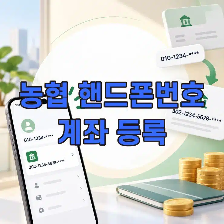 농협 핸드폰번호 계좌 등록 방법