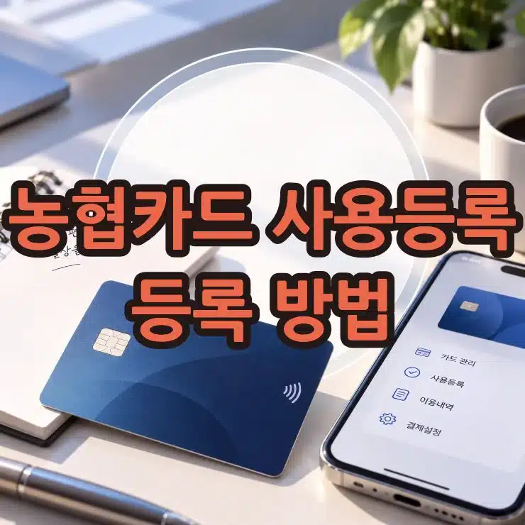 농협카드 사용등록 꼭 해야 할까 등록 방법 정리