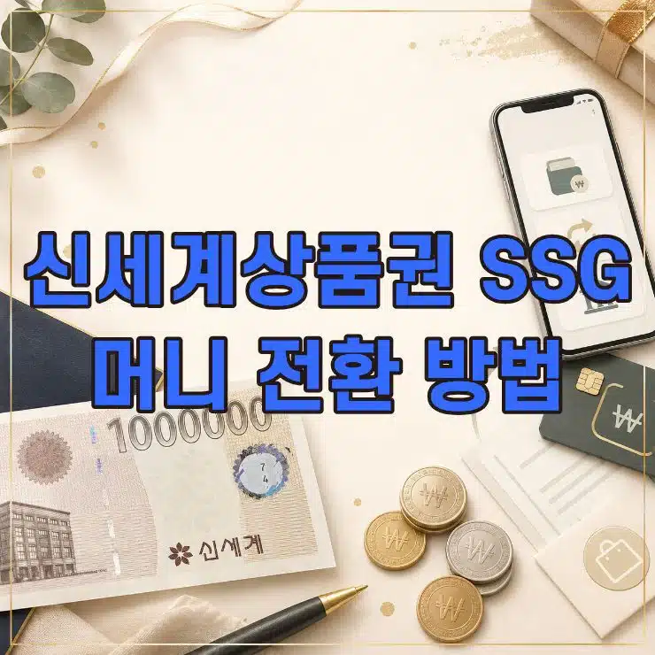 신세계상품권 SSG머니 전환 방법, 10만원권 온라인으로 교환하기