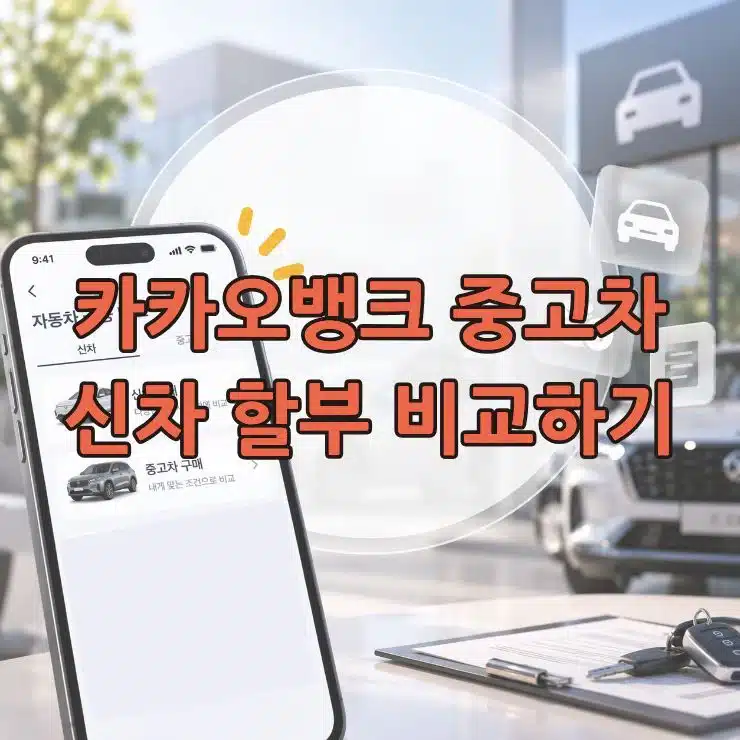 카카오뱅크 중고차 신차 할부 비교하기, 자동차 금융 비교 서비스 이용 방법