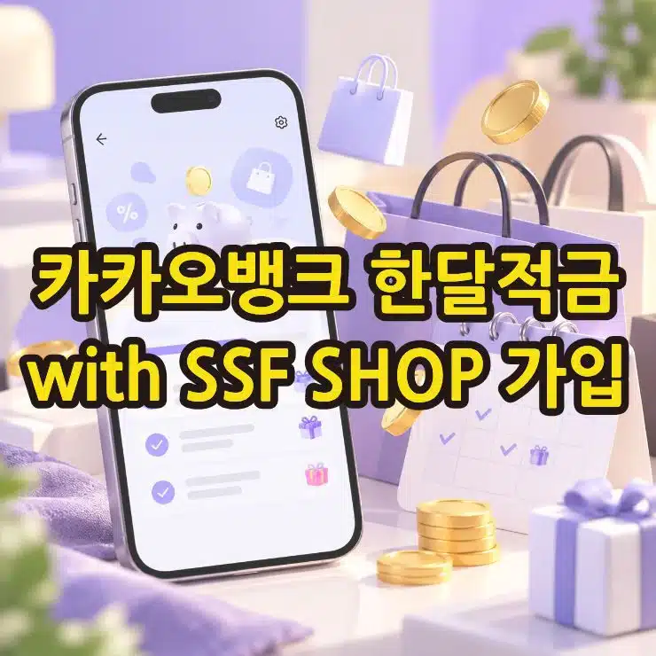카카오뱅크 한달적금 with SSF SHOP 가입 후기 및 회차별 혜택 정리