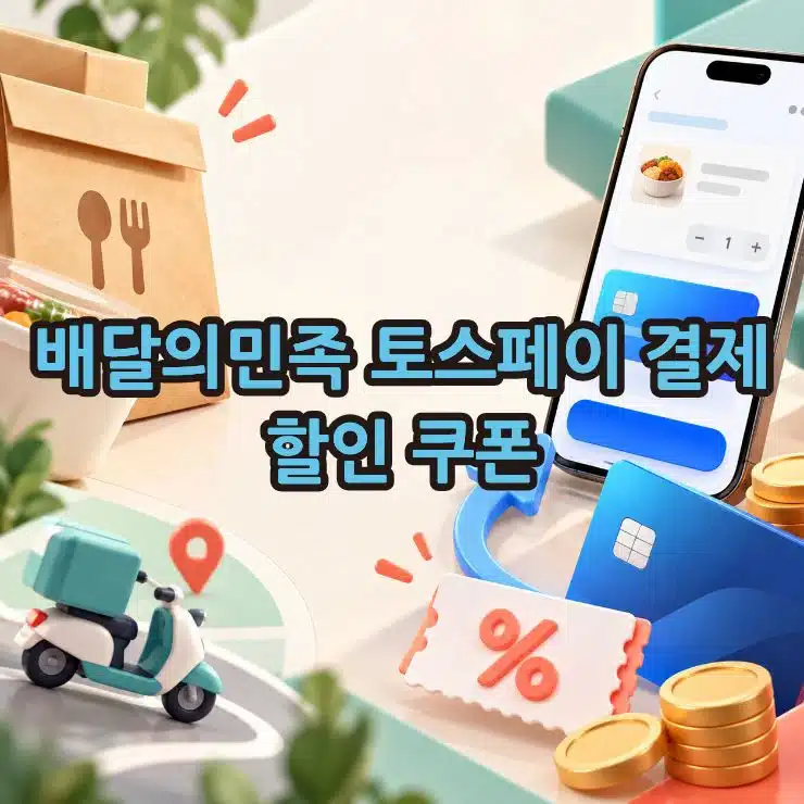 배달의민족 토스페이 결제 방법, 할인 쿠폰 받아서 결제하기