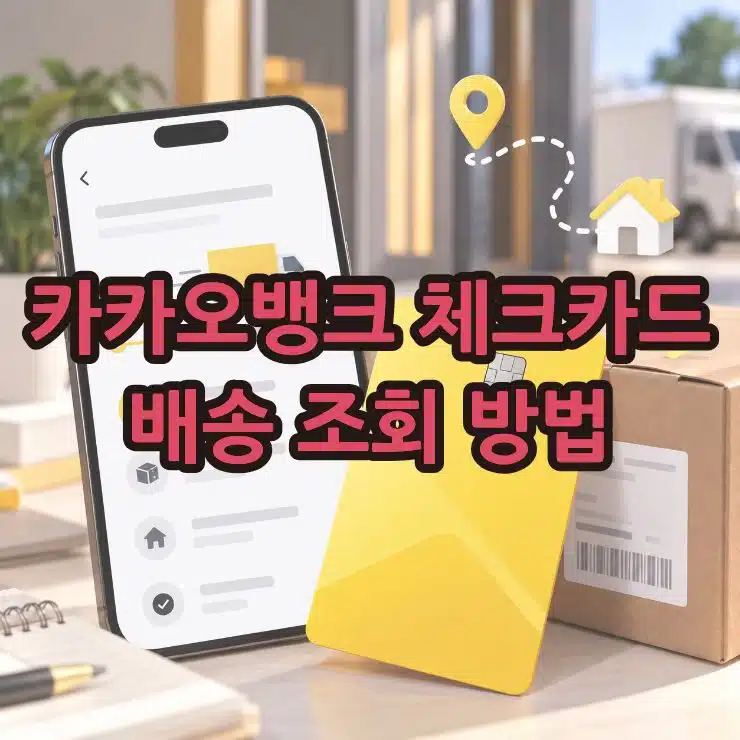 카카오뱅크 체크카드 배송 조회 방법, 배송 현황 및 기간 확인하기