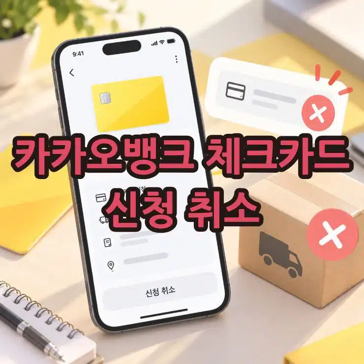 카카오뱅크 체크카드 신청 취소 방법, 발급 전 취소하기