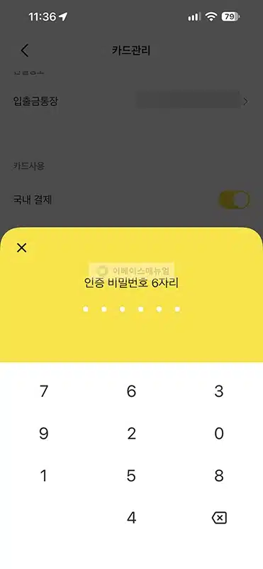 카카오뱅크 체크카드 일시정지 및 해제 방법 국내·해외 결제 차단